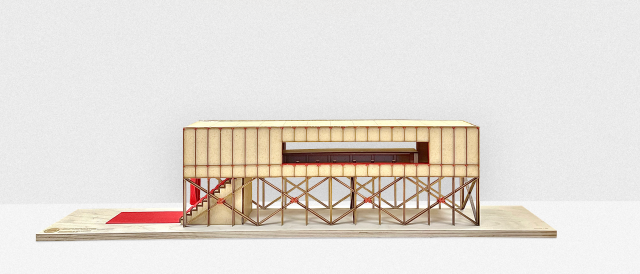 03-Maqueta-una mesa elevada en el paisaje alzado